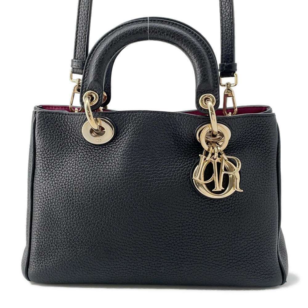 Christian Dior handbag Diorissimo leather shoulder bag black